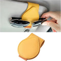Car Visor Sunglasses Holder, Magnetic Vehicle Sun Visor Eyeglasses Hanger Ticket Card Holder Clip, Auto Interior Sunvisor Glasses Mounter Organizer, Universal for Vehicles (Yellow)