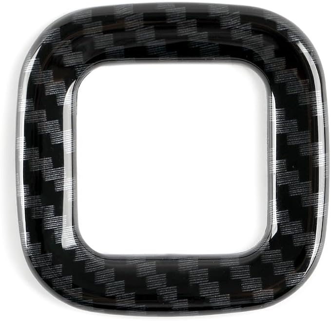ABS Carbon Fiber Electronic Parking Brake Button Ring Trim for 2019-2025 Chevy Silverado | for 2019-2021 GMC Sierra 1500 2500 3500 HD Decal Accessories