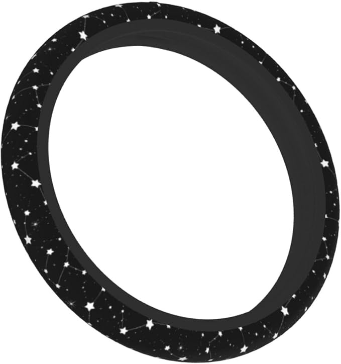 Constellation Stars Galaxy Steering Wheel Covers Non Slip Neoprene Steering Wheel Protector Cover Universal 15 Inch for Men Women Car Truck