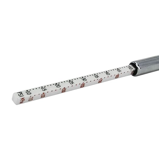 S-921 Pencil Tire Pressure Gauge, Passenger Car, with Built-in Deflator Valve, Durable Plated Brass, Pressure Measured in PSI & kPa (Pack of 2)