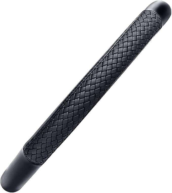 car Steering Wheel Cover Faux Leather Massage Universal fit 3D Honeycomb Hole Anti-Slip Sporty 15 Inches (Sliod Black Woven)