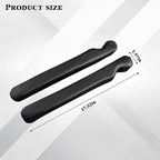 2PCS Car Seat Gap Filler, Soft Foam Leather No Drop Automotive Gap Stopper Between Seat and Console, Vehicle Seam Guard Gap Plug Crevice Catcher Blocker, Universal Fit (Black)