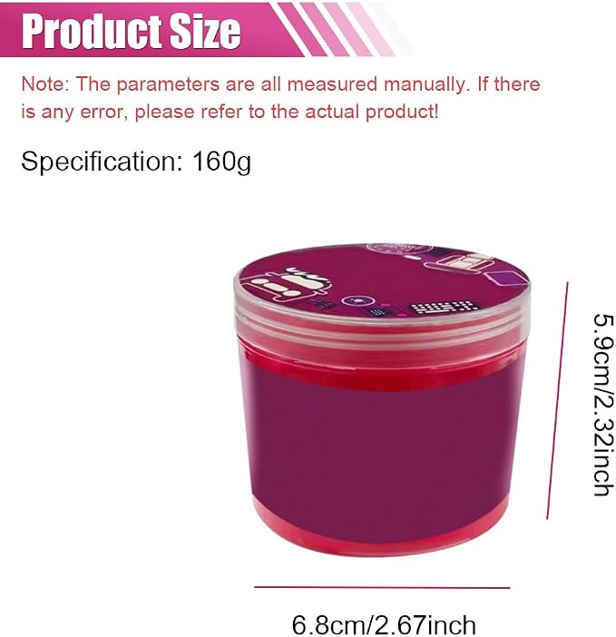 Craedli 2 Pack Car Cleaning Gel Detailing Putty, Pink Reusable Dust Cleaning Slime Auto Interior Cleaner Tool for Vehicle Air Vent, Keyboard Dust Remover & Car Accessories, 5.6oz/Jar (160g)