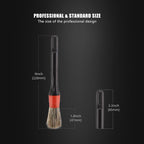 Car Drill Brush, Drill Brush Attachment 5Pcs Detachable Car Care Detailing Brush Set Soft No Scratch Boar Hair Detail Brush Car Care Detail Brush for Air Vent Automotive Interior Exterior -DF075