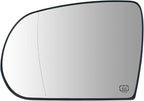 Driver Side Mirror Replacement for Jeep Cherokee 2014-2019 Jeep Compass 2017-2021, Left Exterior Side Rearview Mirrors Glass, with Backing Plate, Power Heated