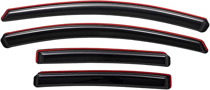 Extra Durable in-Channel Auto Vent Window Visors, Fits 2016-2019 Chevrolet Cruze Hatchback/Sedan (EXCLUDES 2016 Cruze Limited), UV-Protect Rain Guard, Original Wind Deflector, Smoke, 4-Pcs