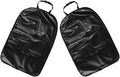 2pcs Kick Mats Backseat Protector Pad for Feet, Waterproof Oxford Fabric Anti-Scuff Vehicle Seat Back Covers, Black Travel Accessories