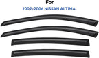 Window Visors Rain Guards for 2002 2003 2004 2005 2006 Nissan Altima, Out-Channel Window Vent Wind Deflectors Visors Shades for 02 03 04 05 06 Nissan Altima