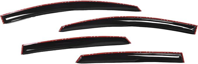 Black 4 Pieces Window Visors Shade Sun Rain Wind Guards Outside Replacement for Sentra 2013-2019