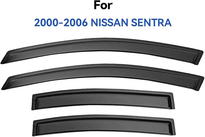 Window Visors Rain Guards Shield for 2000-2006 Nissan Sentra, Out-Channel Window Vent Wind Deflectors Visors Shades for 00-06 Nissan Sentra