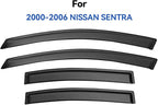 Window Visors Rain Guards Shield for 2000-2006 Nissan Sentra, Out-Channel Window Vent Wind Deflectors Visors Shades for 00-06 Nissan Sentra