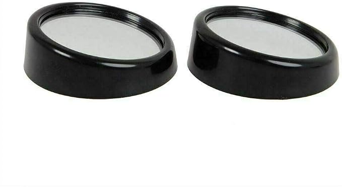 x Blind Spot Mirror, 2'' Black Round HD Glass Convex Rear View Mirror, 360° Rotate Wide Angle, Universal for Car SUVs Truck Motorcycle(2 Pcs)