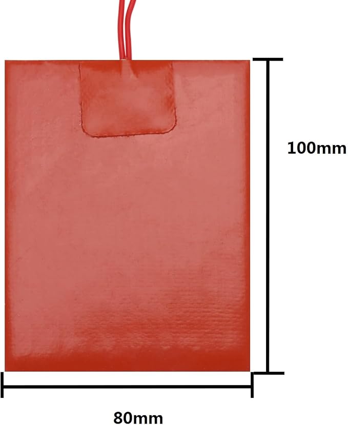 4PCS 12V 30W Silicone Heating Pad Rubber Flexible Heater Mat 80mm X 100mm