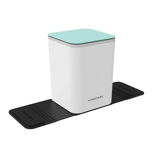 Mini Car Trash Can with Press Lid, 3L / 0.79 Gallon Small Garbage Bin, Foldable Leak-Resistant Design with Weighted Non-Slip Base for Car Floor & Center Console (White & Green)