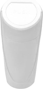 Car Trash Can Bin with Lid, Leakproof Auto Cup Holder Garbage Bin Multipurpose Storage Organizer, Mini Portable Dustbin Side Door Garbage Can for Vehicle Home Office (White)