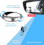 4 Pack Blind Spot Mirror 2 Inch Angle Adjustable HD Glass Round Car Side Rear View Convex Mirror Accessories with Frame for Car SUV Trucks Motorcycles (Silvery)