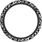 Cow Print Steering Wheel Cover - 15 Inch, Anti-Slip, Breathable Universal Car Steering Wheel Protector - Auto Accessory for Women & Men