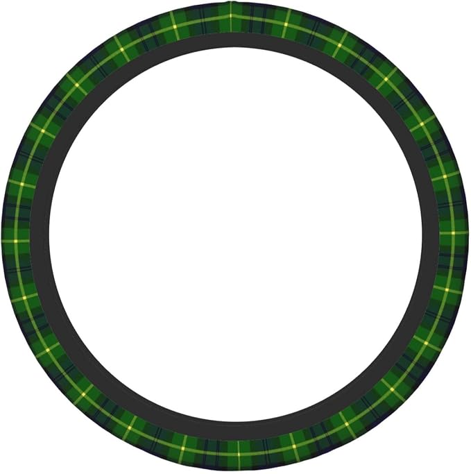 Thickened Elastic Steering Wheel Cover, Gordon Scottish Plaid Printed Tartan Ultra, Soft, Breathable, Fit for Cars, SUVs, Trucks, Stylish Comfortable Grip