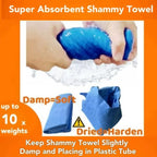 Premium Shammy Cloth for Car Drying - 1pk(26”x17”) - Super Absorbent Synthetic Chamois Towel for Car - Reusable Car Drying Shammy - Scratch-Free Car Drying Towel(Blue)