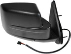 Passenger Side Mirror Assembly Electric Adjustment Heated No Memory Textured Compatible with 2007-2011 Dodge Nitro CH1321278