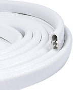 White Edge Trim 1/2" X 3/8" U-Channel Rubber Weatherstrip with Metal Fit Gap 3/64" to1/4 Car Door Edge Sealing Strip, PVC Weather Stripping Metal Edge Protector - 20Foot