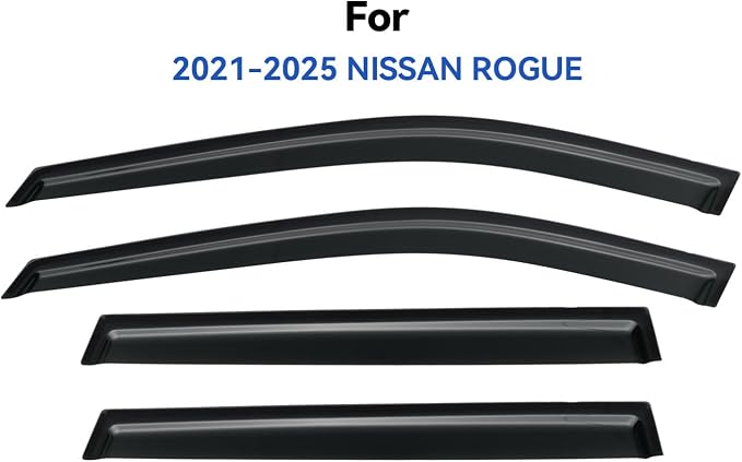 Window Visors Rain Guards for 2021-2026 Nissan Rogue, Out-Channel Window Vent Wind Deflectors Visors Shades for 21-26 Rogue (Not for Nissan Rogue Sport & Select)