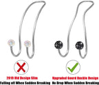 Bling Purse Hook for Car Headrest, Upgraded Cute Car Seat Hooks for Bag Handbag, Durable Stainless Auto Purse Hanger Holder 2 Pack, Black