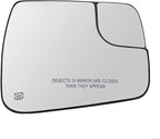 Right Passenger Side Heated Mirror Glass Replacement For 2019 2020 2021 Dodge Ram 1500 - Power Heated, with Backing Plate, Replace 68402036AA 68402037AA