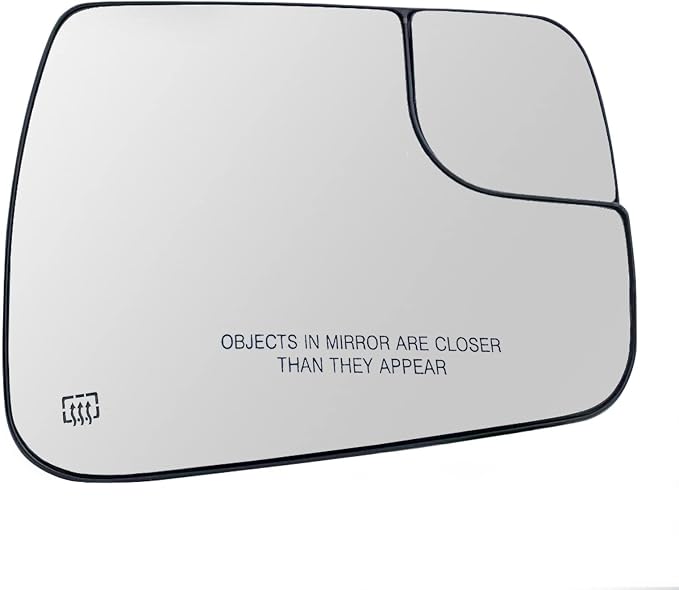 Right Passenger Side Heated Mirror Glass Replacement For 2019 2020 2021 Dodge Ram 1500 - Power Heated, with Backing Plate, Replace 68402036AA 68402037AA