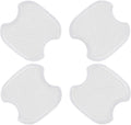 4Pcs Semi-Transparent Carbon Fiber Like Car Door Handle Cup Protective Sticker Auto Door Paint Guard(M)
