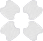 4Pcs Semi-Transparent Carbon Fiber Like Car Door Handle Cup Protective Sticker Auto Door Paint Guard(M)