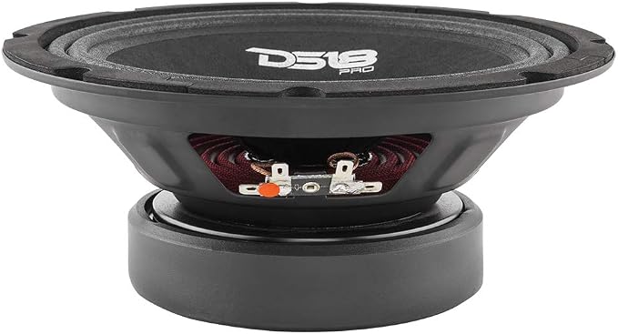 PRO-GM8.4 Loudspeaker - 8", Midrange, Black Steel Basket, 580W Max, 190W RMS, 4 Ohms - Premium Quality Audio Door Speakers for Car or Truck Stereo Sound System (1 Speaker)