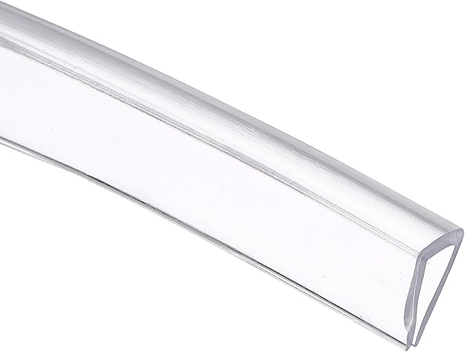 Clear Edge Trim, 13.1Ft Silicone U Channel Edge Protector, Edges Guards Fits 3/16"-1/4" for Car Doors Sheet Metal Parts (3/8" W x 9/16" H)