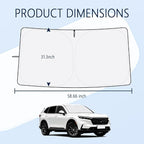 Car Windshield Sun Shade Compatible with Honda CRV 2023-2026,Oxford Cloth Sun Shade for Car Windshield with Foldable Design,Windshields Cover Suns Shades for Blocking Heat with Storage Bag