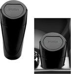 Car Trash Can with Lid, Mini Car Garbage Bin Leakproof Cup Holder Trash Can, Multipurpose Organizer Door Pocket Trash Cup Fits Auto Home Office, Universal Garbage Can (Black)