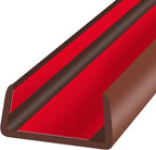 Rubber Edge Trim, Flexible Self Adhesive U Shaped Peel and Stick Edge Banding, 2"(50.8mm) U Channel Edge Protector, Edge Guards for Woods, Furniture, 20Ft, Brown Color