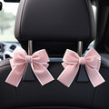 2-Pack Car Purse Hooks for Hanging Purses and Bags, Cute Bow car seat headrest Hooks for Hanging car Purse Hooks. (Pink)