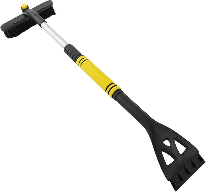27" Snow Brush and Ice Scrapers for Car Windshield 2-in-1 Detachable Design with Ergonomic Foam Handle for Cars, SUVs and Trucks
