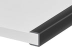 Rubber Edge Trim, Self-Adhesive U Channel Edge Protector for Plywood, Cabinet, 7/8" Wood Edge Banding, Flexible Furniture Repair, EPDM Material, Fit 7/8"(22mm), Length 10Ft, Black