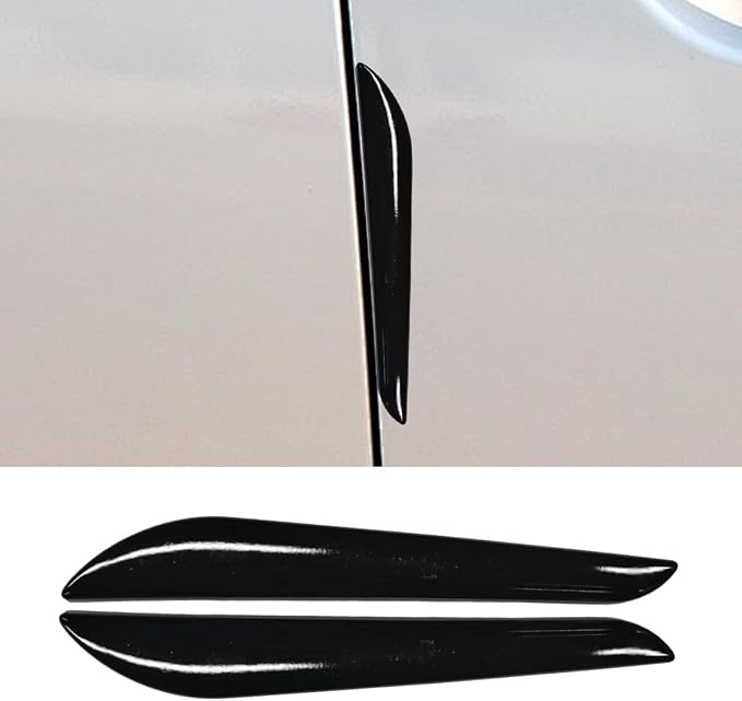 Craedli 2PCS Car Door Edge Guards, Anti-Scratch Car Door Protector, Universal Self-Adhesive Auto Side Door Anti-Collision Trim Strips, Exterior Rearview Bumper Protective Sticker for Cars (Black)