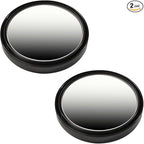 2PCS Blind Spot Mirrors, 2" Round HD Glass Convex Car Rear View Mirror, 360° Adjustable Wide Angle Side Mirror with Self Adhesive Back, Universal for Cars, SUVs, Trucks (Black)
