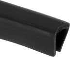 2/5" 13FT Rubber Edge Trim, Flexible U Channel Edge Guard Protector for Keen Edge Sheet Metal Car Doors Hatches Table Corners, Black