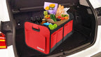 Car Trunk Organizer for SUV, 18.5Gal Large Capacity No-Sag Heavy Duty, Foldable Waterproof Anti-Slip Storage with 12 Pockets, Fit Sedan, Truck, Universal Car Accessories, Red, 2 Compart, Large