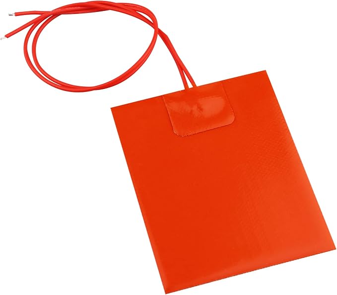 4PCS 12V 25W Silicone Heating Pad Rubber Flexible Heater Mat 80mm X 100mm