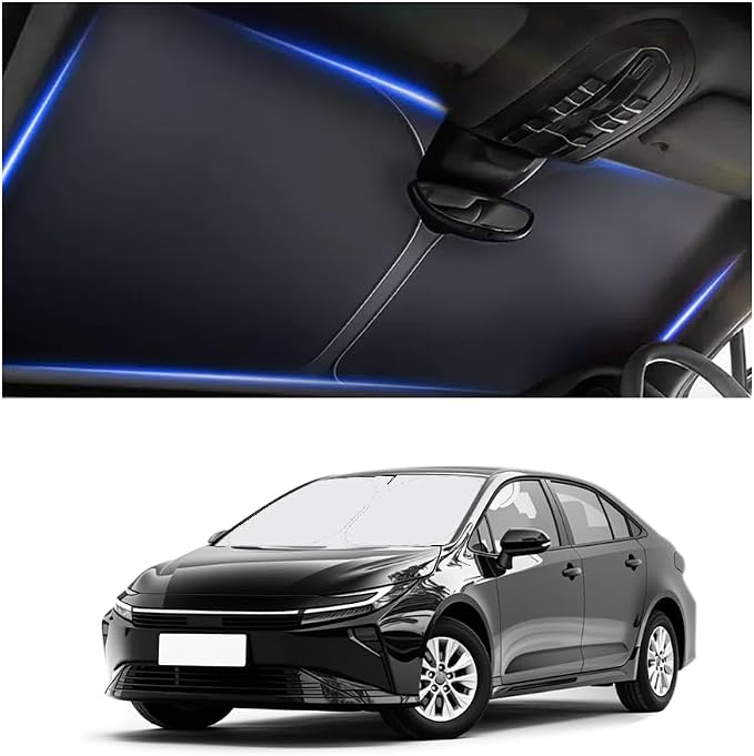 Car Windshield Sun Shade Compatible with Toyota Corolla 2020-2026,Oxford Cloth Sun Shade for Car Windshield with Foldable Design,Windshields Cover Suns Shades for Blocking Heat with Storage Bag