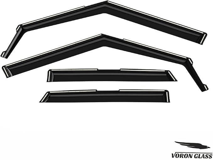 Voron Glass in-Channel Extra Durable Rain Guards for Chevrolet (Chevy) Trailblazer 2021-2026, Window Deflectors, Vent Window Visors, 4 Pieces - 200826