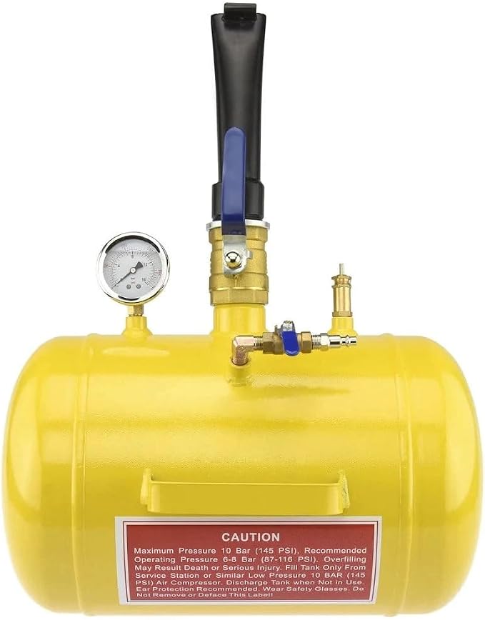 Air Bead Seater 5-Gallon Tire Seating Blaster Inflator ATV Truck Car Tank Tractor 5 Gallon Capacity Car Truck 145 PSI, 85-116 PSI Operating Pressure