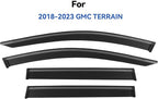 Window Visors Rain Guards Shield for 2018-2024 GMC Terrain, Out-Channel Window Vent Wind Deflectors Visors Shades for 18-24 Terrain SLE SLT AT4 Denali