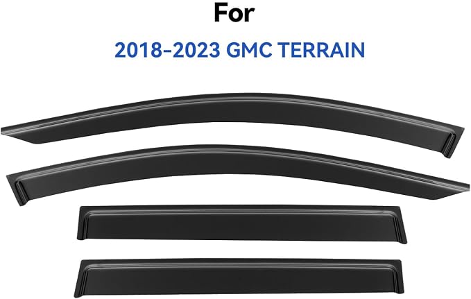 Window Visors Rain Guards Shield for 2018-2024 GMC Terrain, Out-Channel Window Vent Wind Deflectors Visors Shades for 18-24 Terrain SLE SLT AT4 Denali