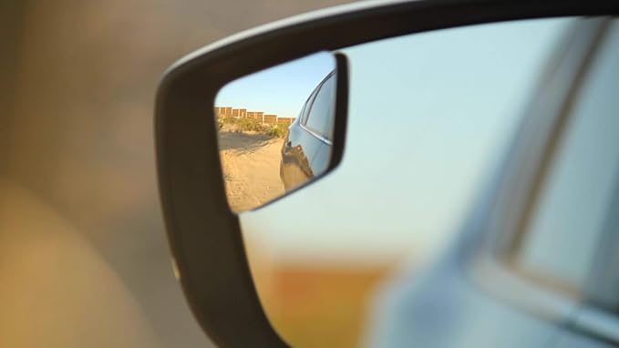 "Rhombus 4000" Car Blind Spot Mirror by Safe View Company - Change Lanes w Confidence, Frameless HD Convex Glass, Seamlessly Contours to Rear View Side Mirrors, Peel & Stick (2Pack)